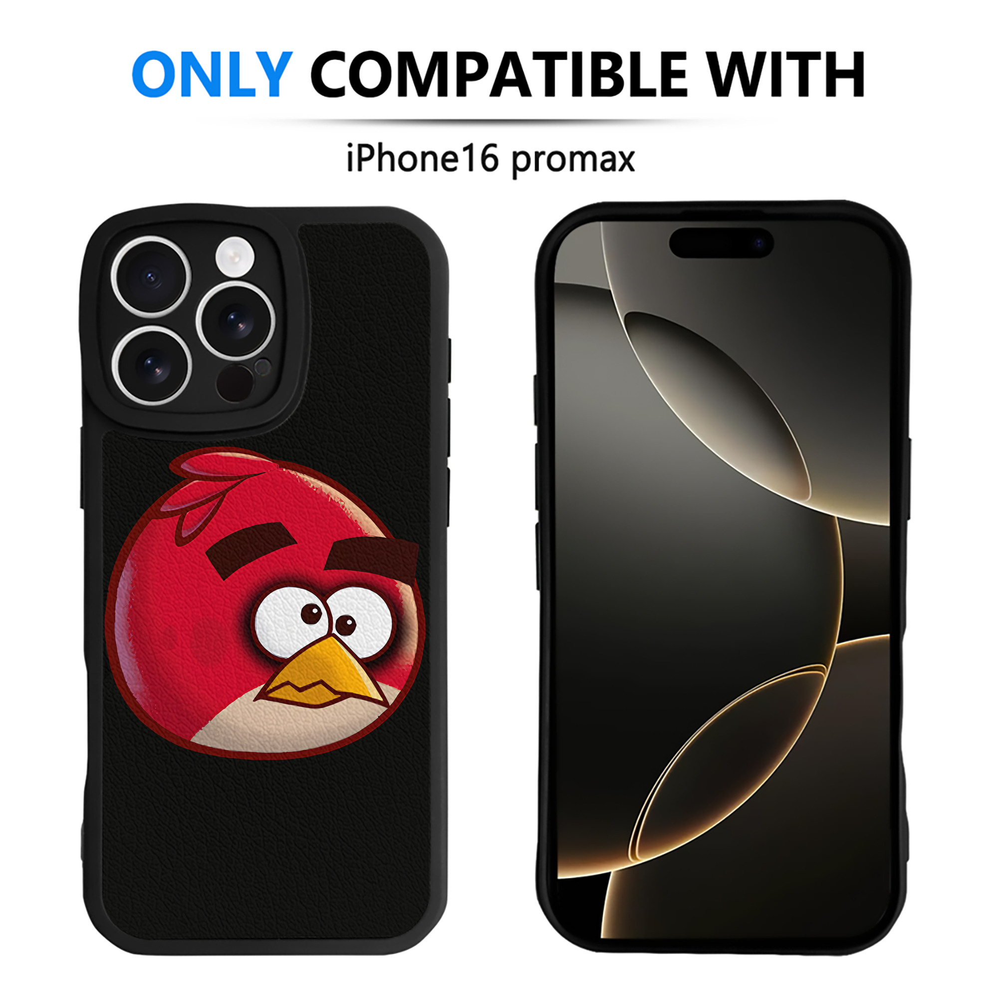 （画像用） Angry Birds アングリーバード 【iPhone 16シリーズ対応】シリコンスマホケース（レザー調） 材質：シリコン